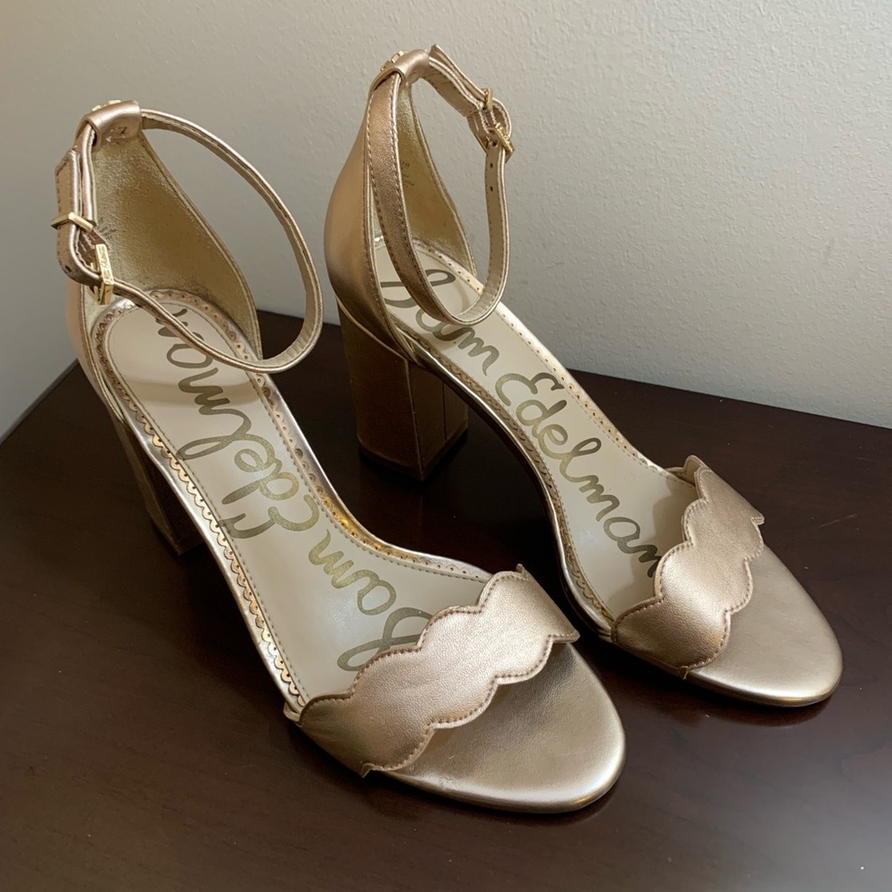 Sam Edelman Odila Rose gold Metallic Heels - size 7